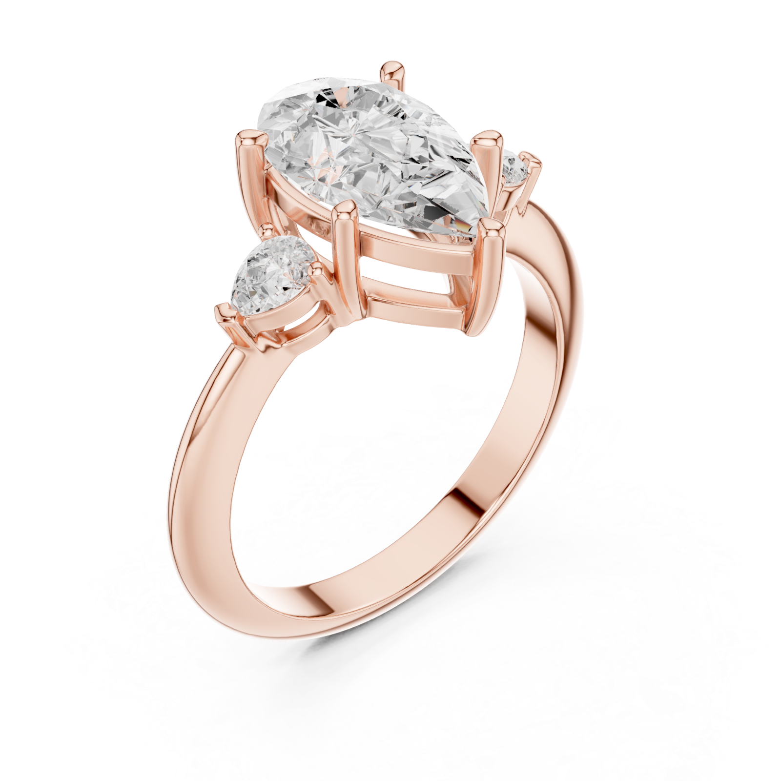  Rose Gold Enchanted Cascade Statement Ring Right View