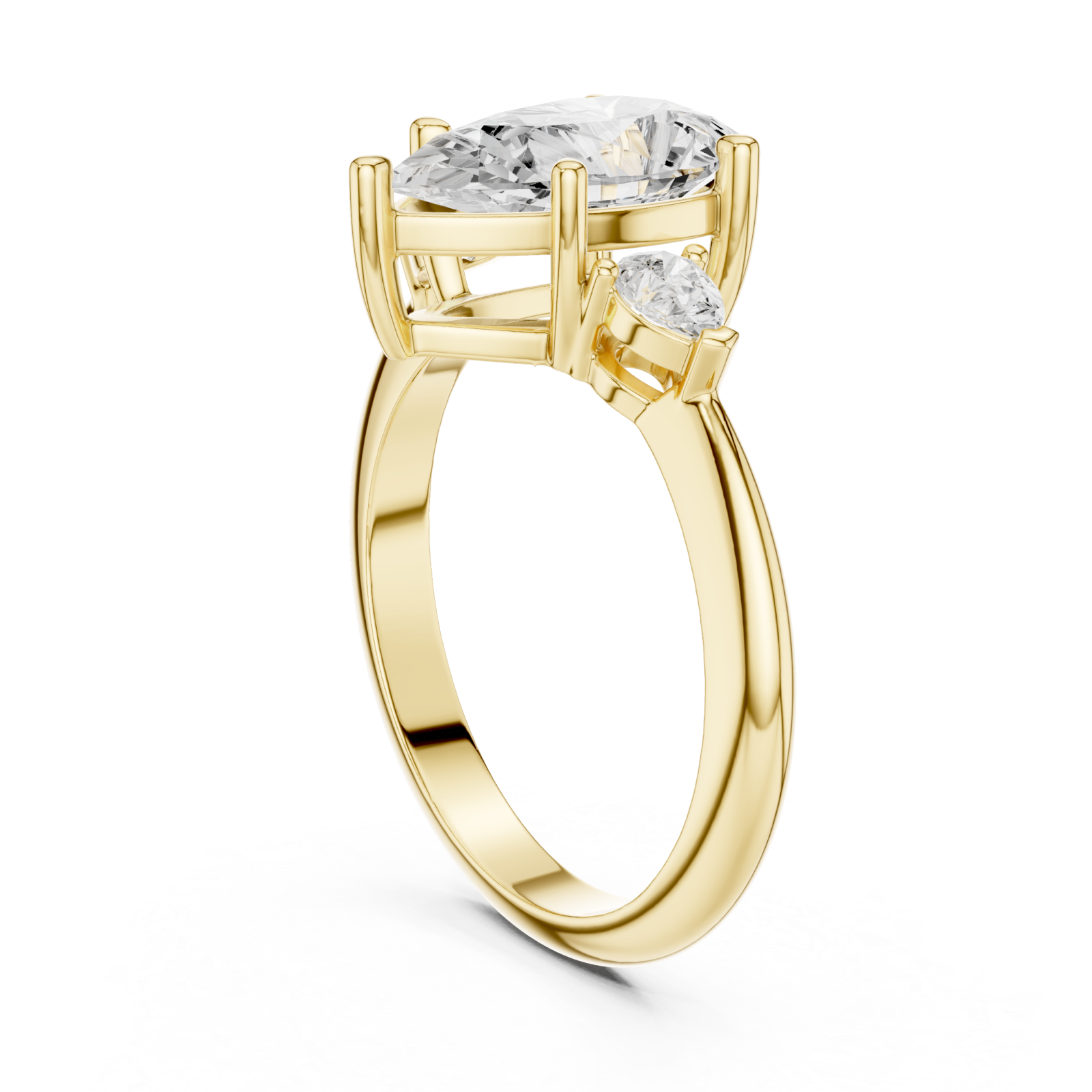 Gold Enchanted Cascade Statement Ring Left View