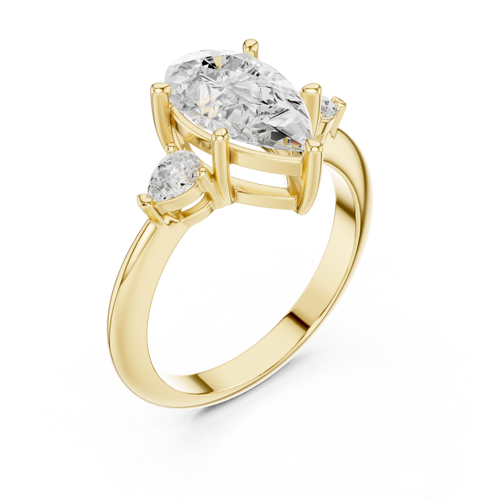 Gold Enchanted Cascade Statement Ring Right View