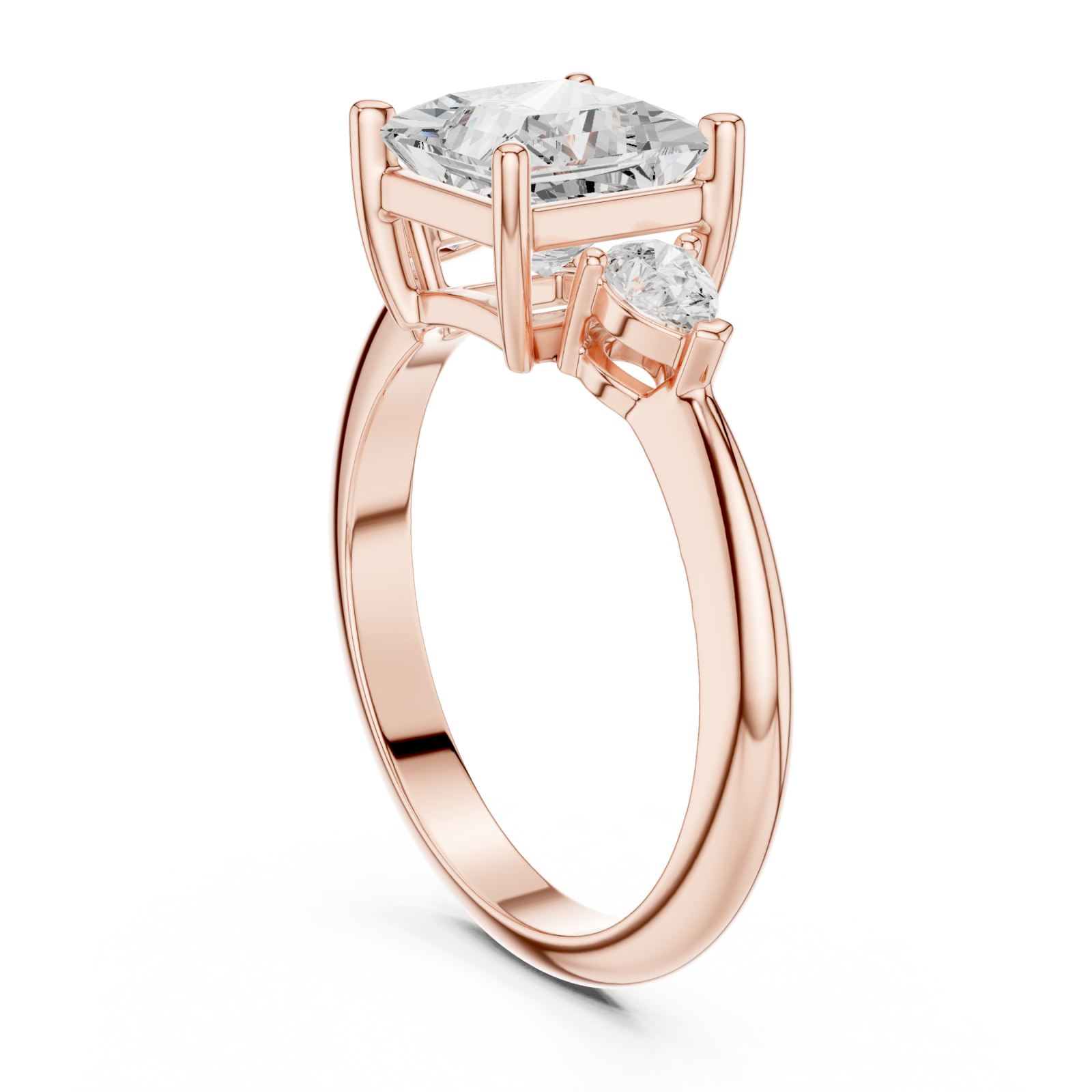  Rose Gold Eternal Serenity Classic Engagement Ring Left View