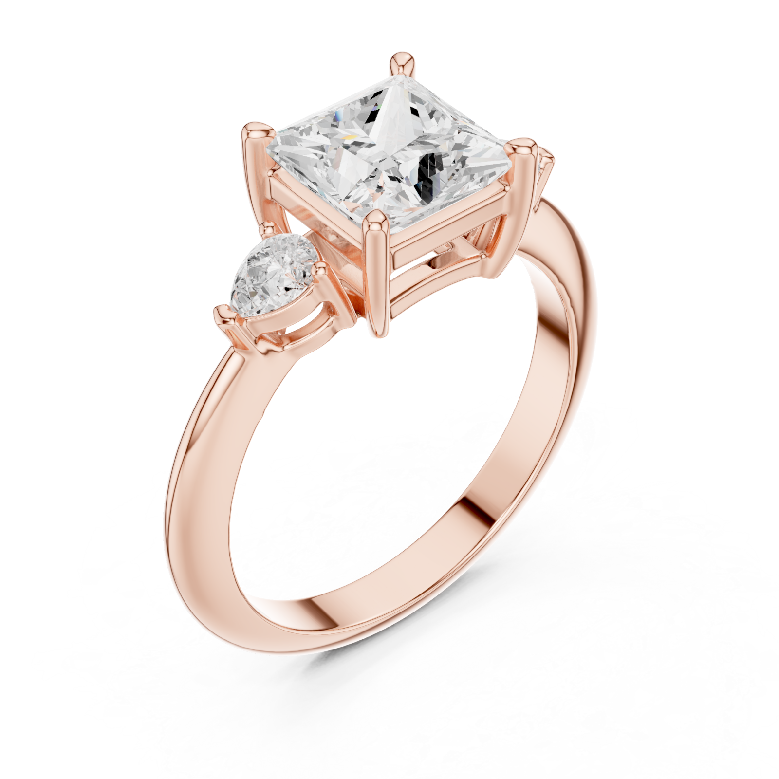  Rose Gold Eternal Serenity Classic Engagement Ring Right View