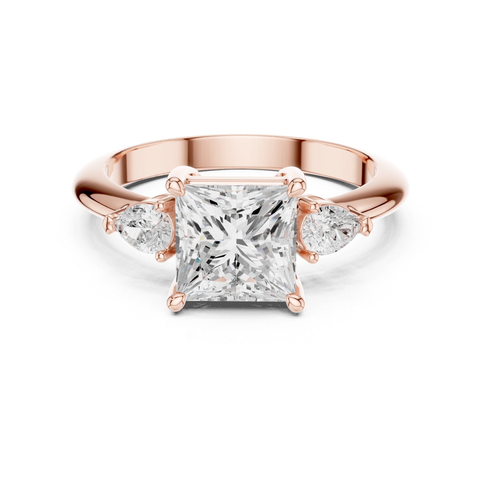  Rose Gold Eternal Serenity Classic Engagement Ring Front View