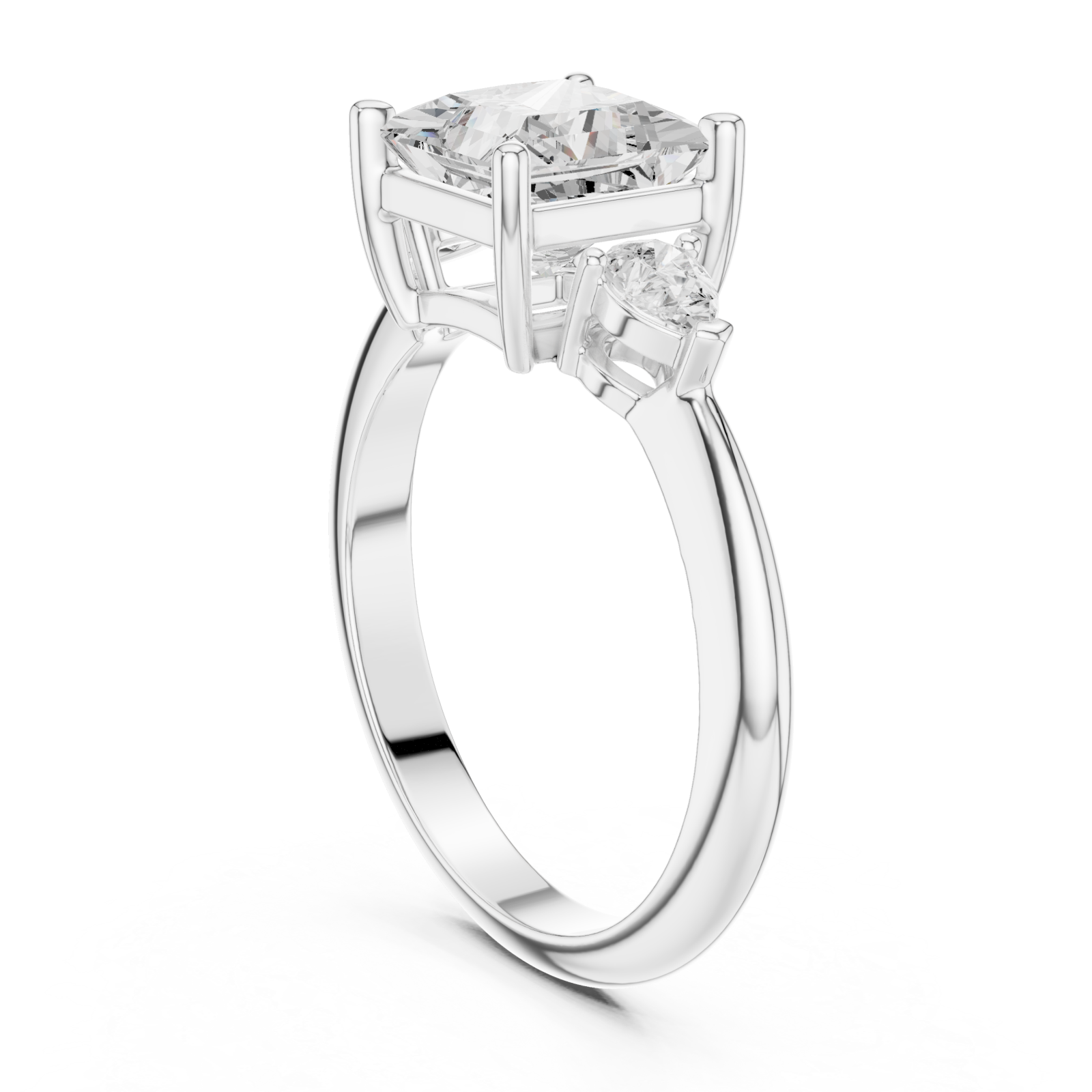  White Gold Eternal Serenity Classic Engagement Ring Left View