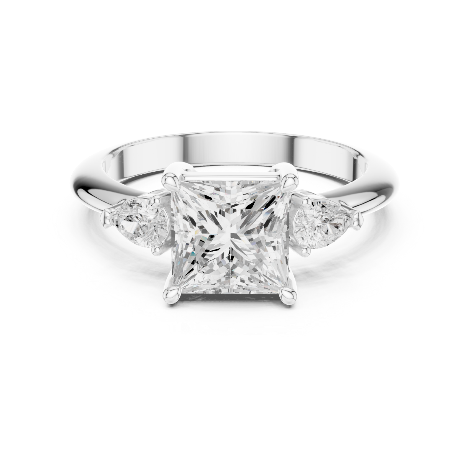  White Gold Eternal Serenity Classic Engagement Ring Front View