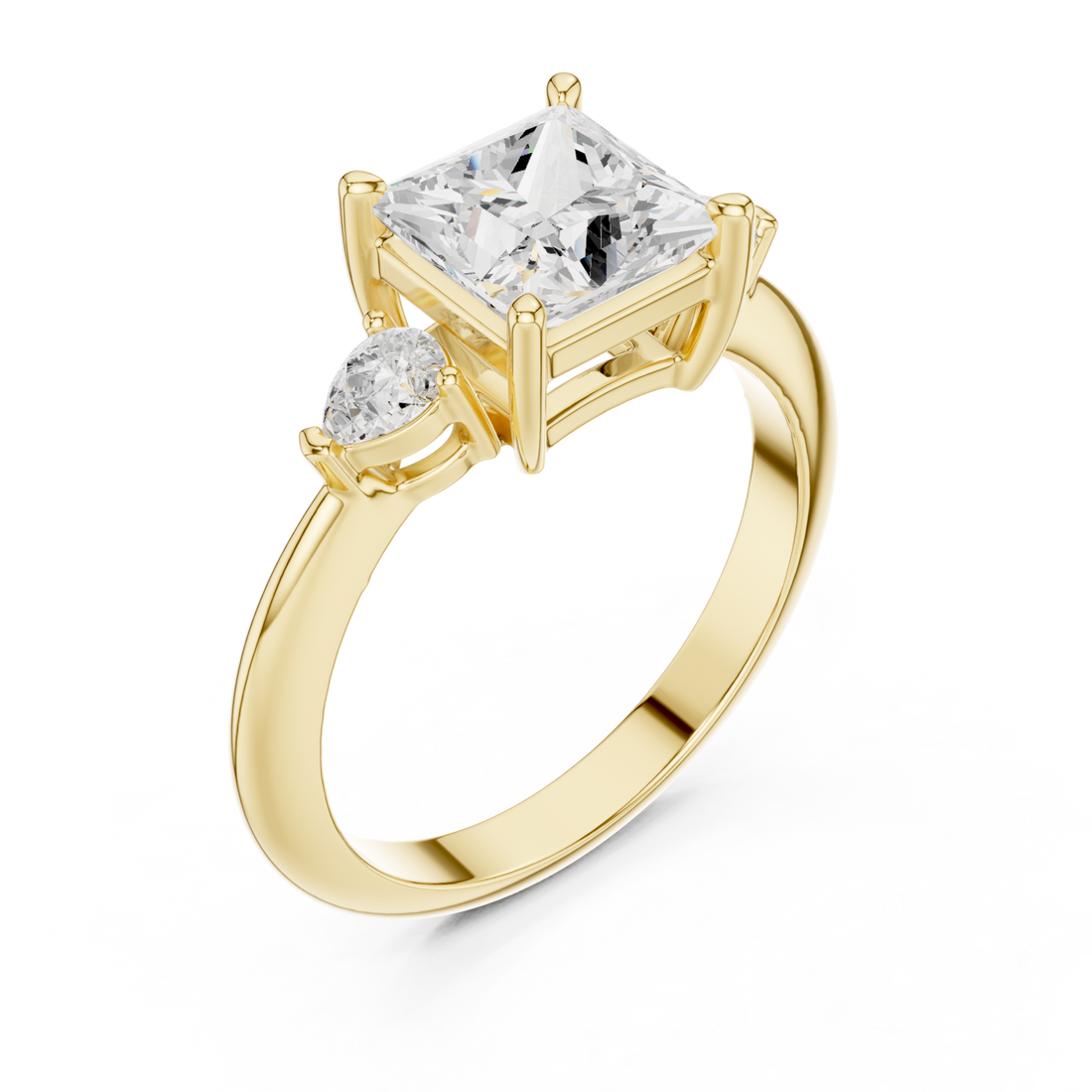 Gold Eternal Serenity Classic Engagement Ring Right View