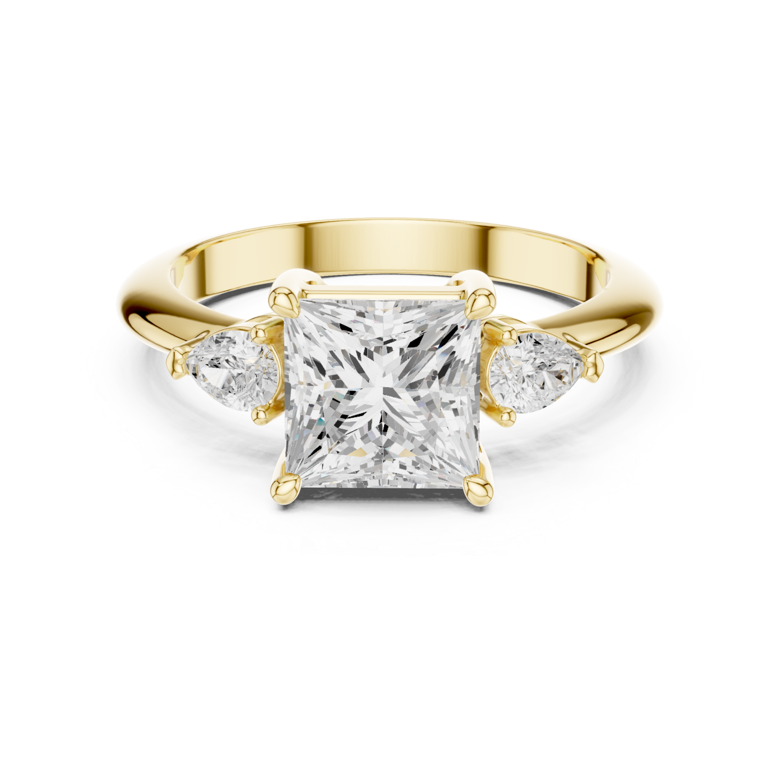  Gold Eternal Serenity Classic Engagement Ring Front View