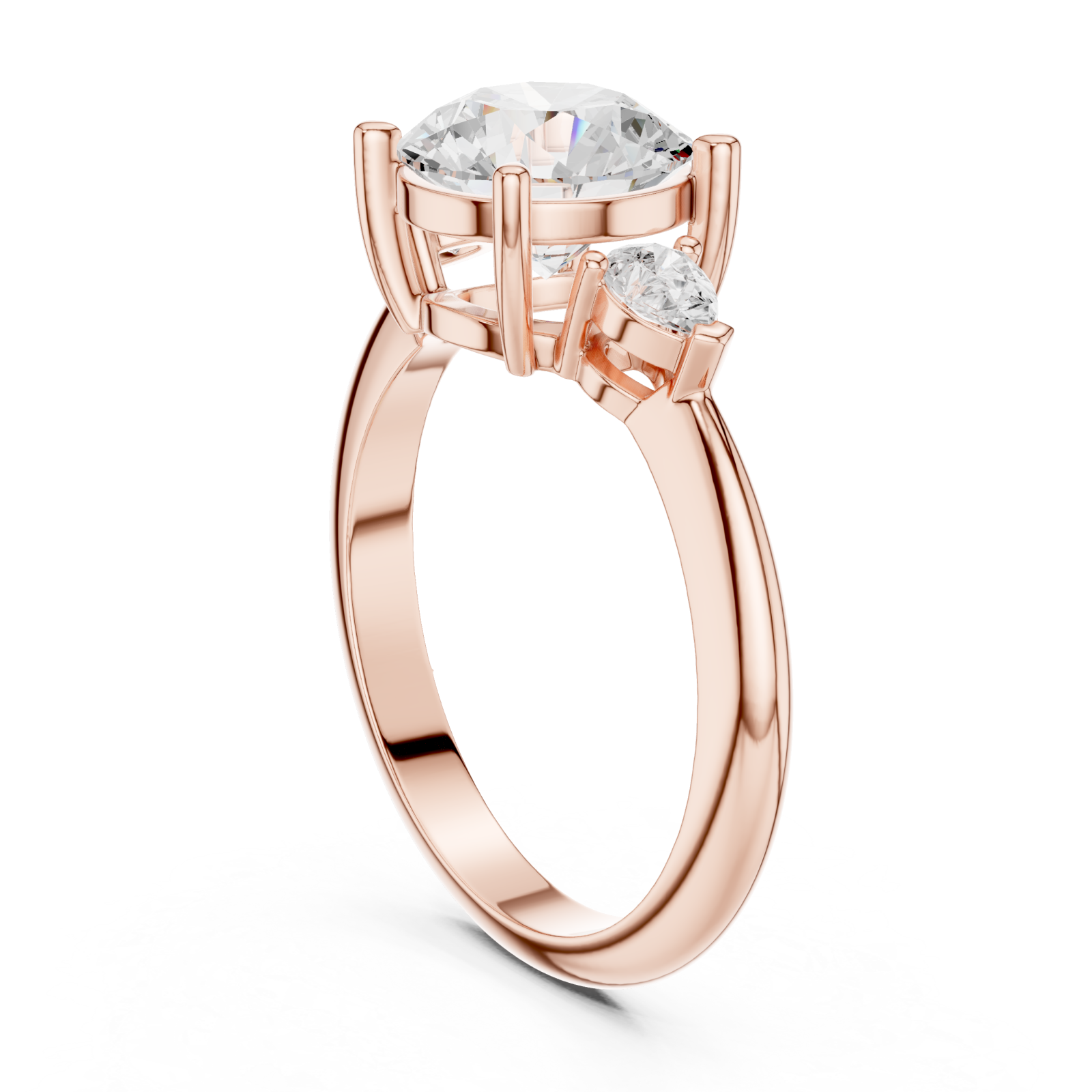  Rose Gold Infinite Grace Bold Statement Ring Left View