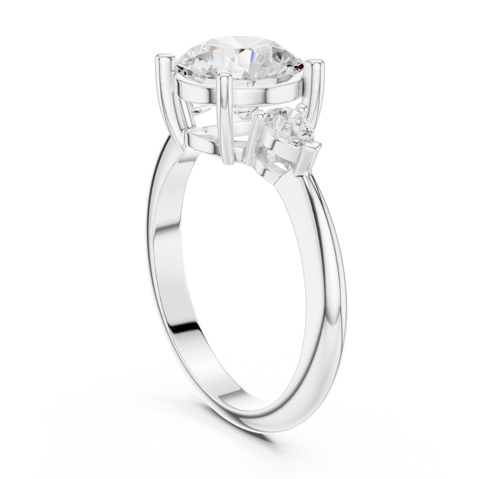  White Gold Infinite Grace Bold Statement Ring Left View