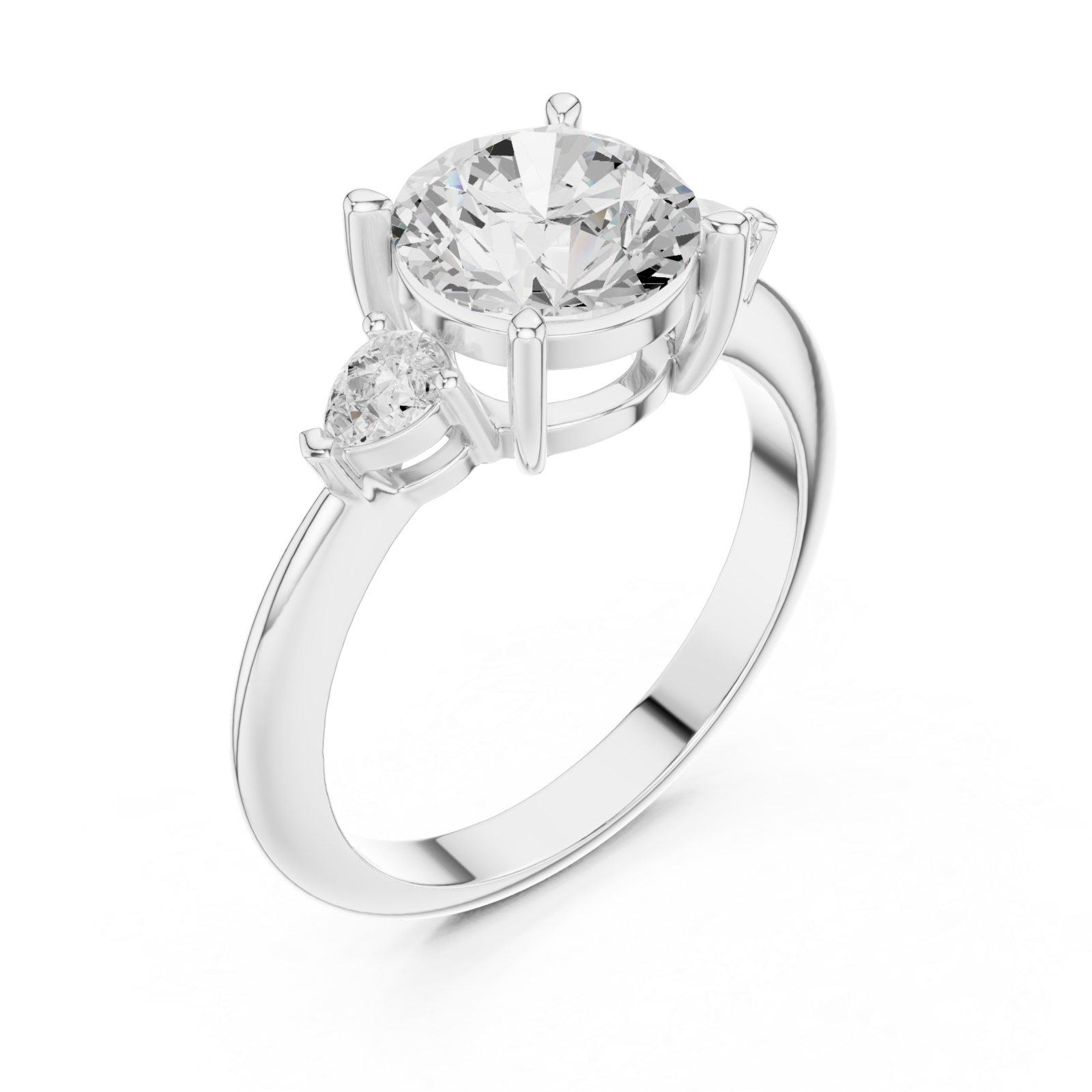  White Gold Infinite Grace Bold Statement Ring Right View
