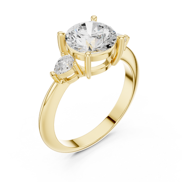 Gold Infinite Grace Bold Statement Ring Right View
