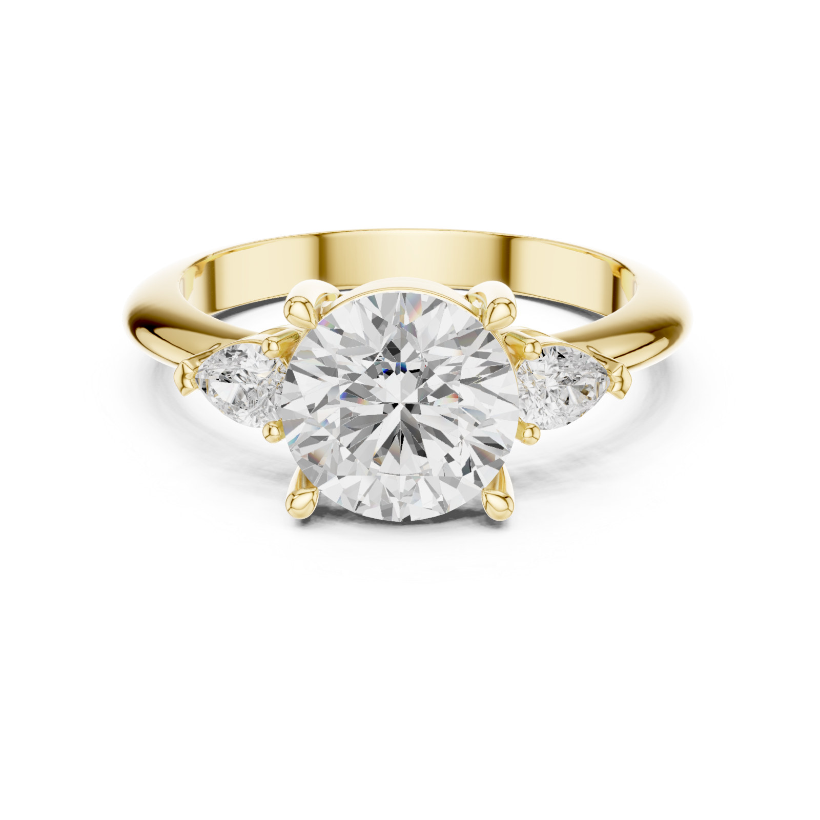  Gold Infinite Grace Bold Statement Ring Front View