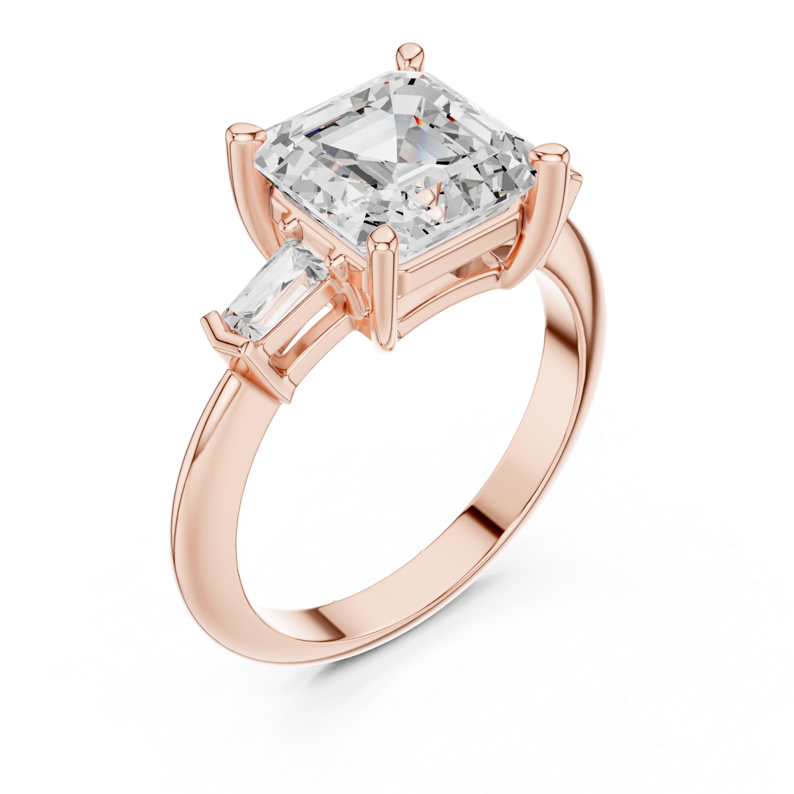  Rose Gold Celestial Ember Radiance Ring Right View