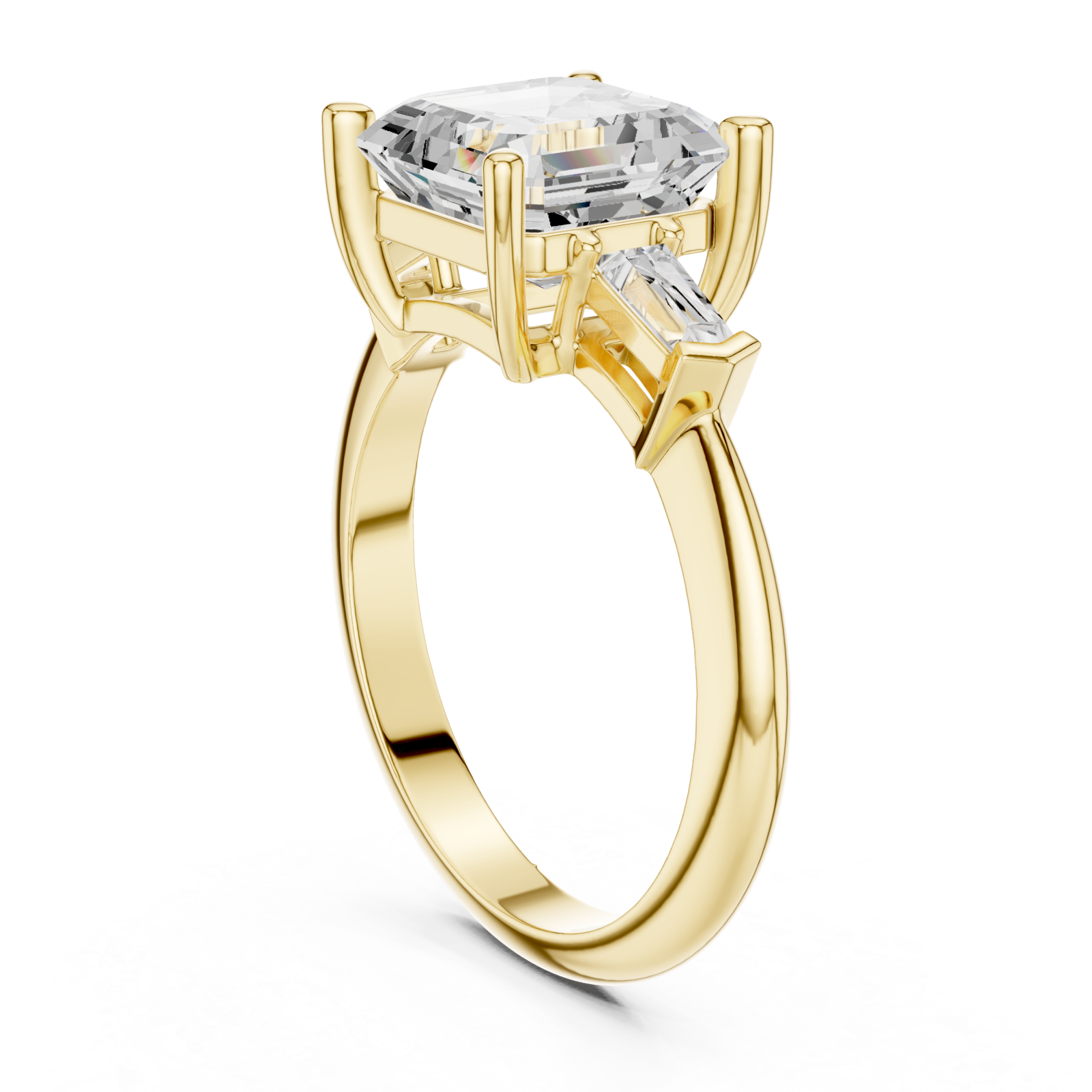  Gold Celestial Ember Radiance Ring Left View
