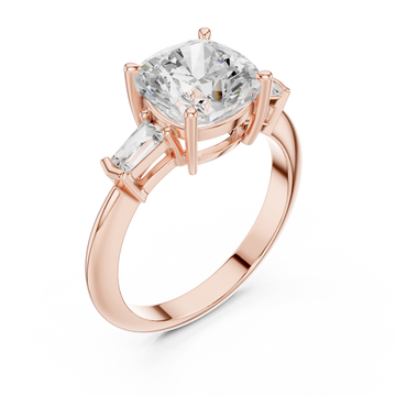  Rose Gold Elegant Radiance Solitaire Ring Right View