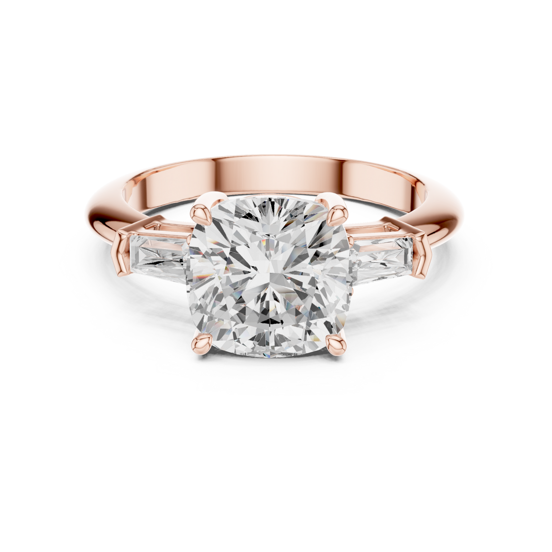  Rose Gold Elegant Radiance Solitaire Ring Right View