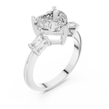 White Gold Radiant Whisper Solitaire Ring Right View