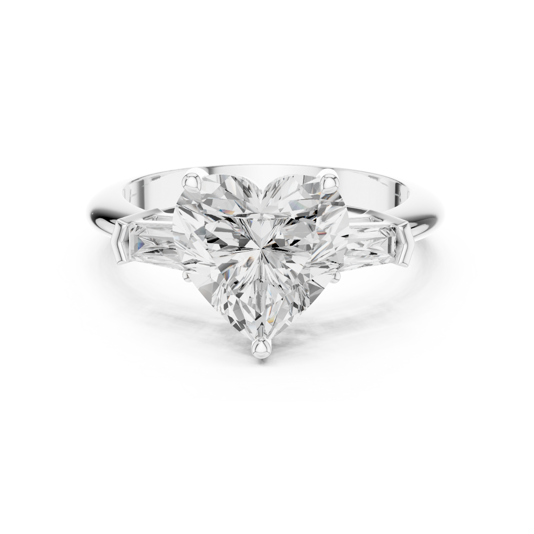  White Gold Radiant Whisper Solitaire Ring Right View