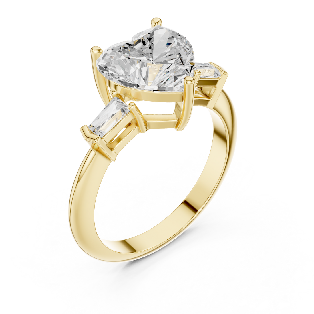 Gold Radiant Whisper Solitaire Ring Right View