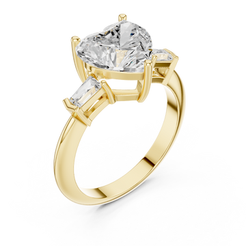 Gold Radiant Whisper Solitaire Ring Right View