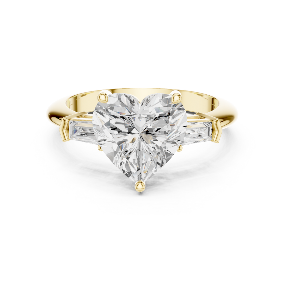 Gold Radiant Whisper Solitaire Ring Right View