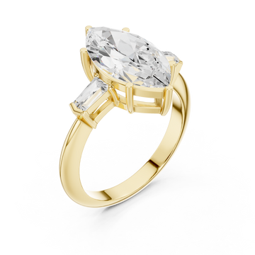 Gold Luminous Arc Marquis Band Right View