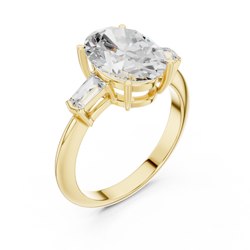 Gold Cascade of Light Contemporary Band Ring Right View