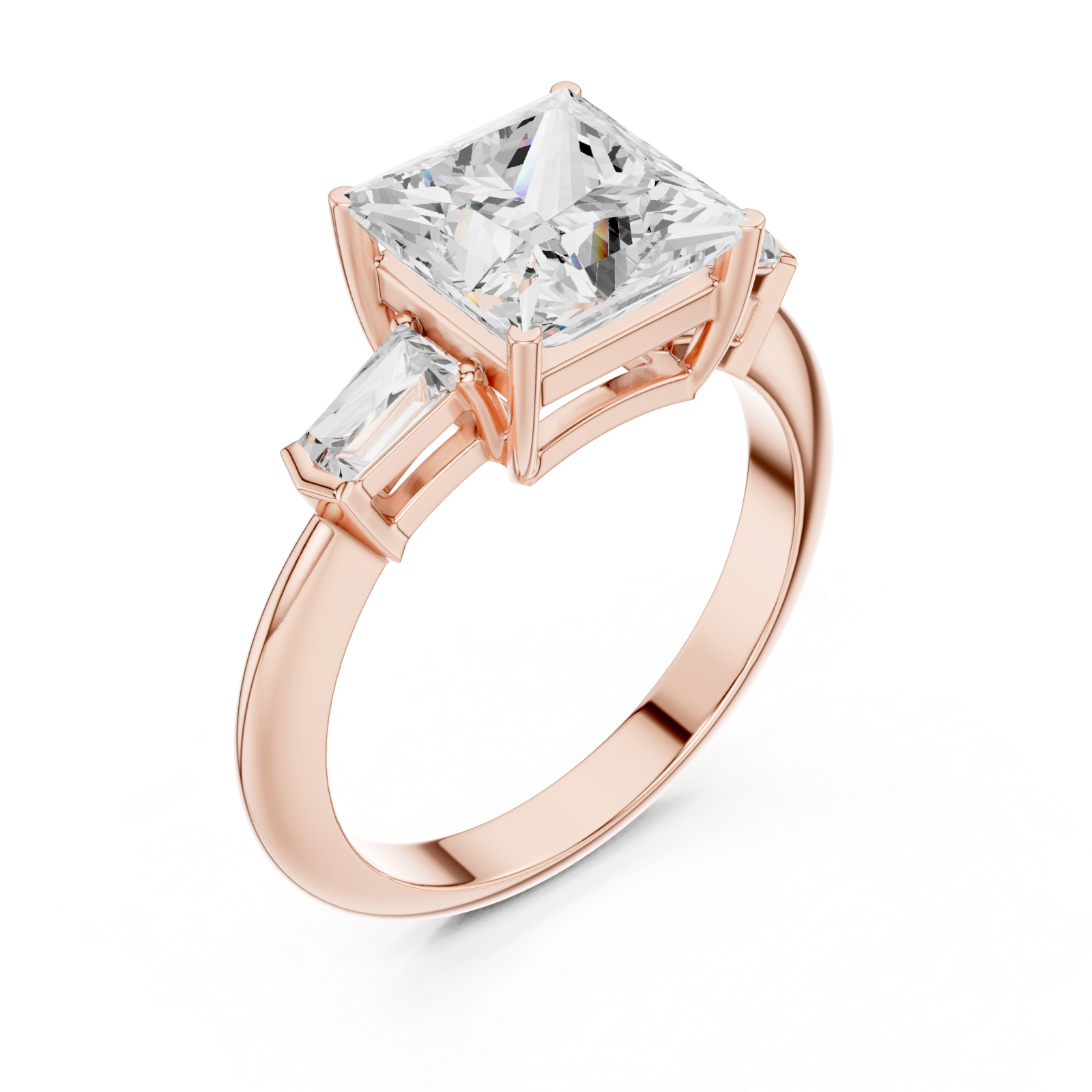 Rose Gold Starlit Grace Solitaire Band Right View