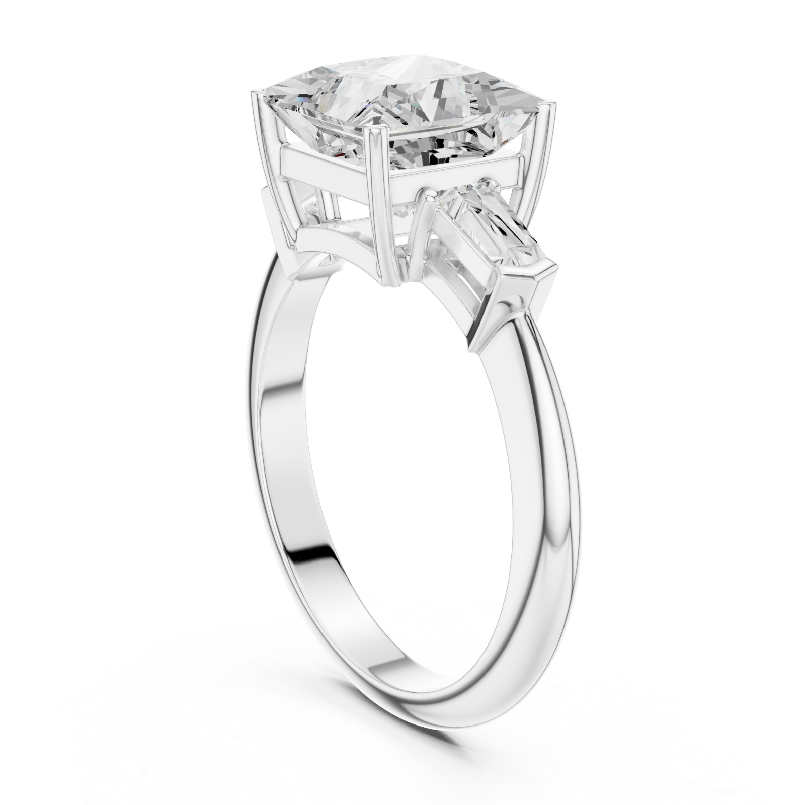  White Gold Starlit Grace Solitaire Band Left View