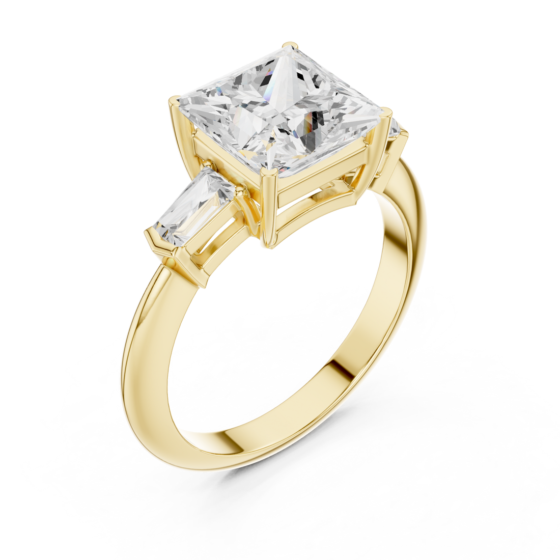 Gold Starlit Grace Solitaire Band Right View