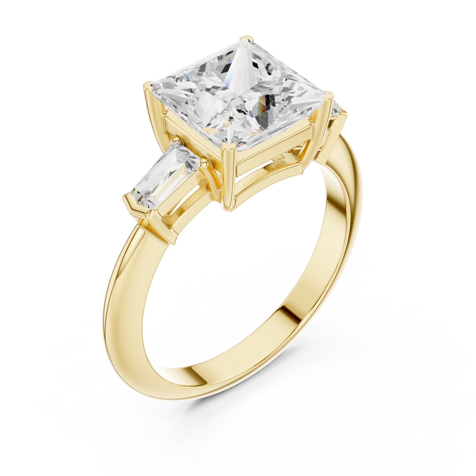 Gold Starlit Grace Solitaire Band Right View