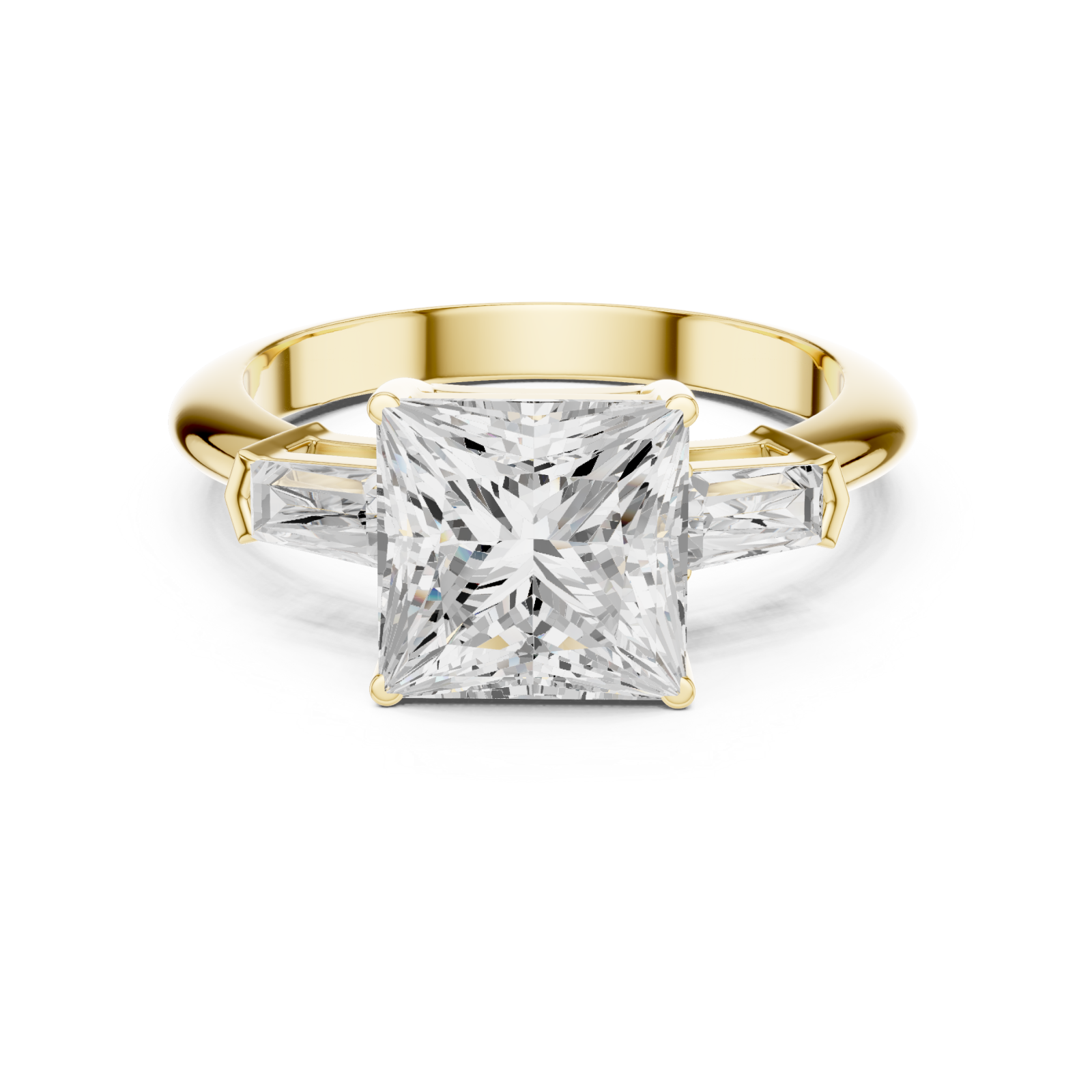  Gold Starlit Grace Solitaire Band Front View