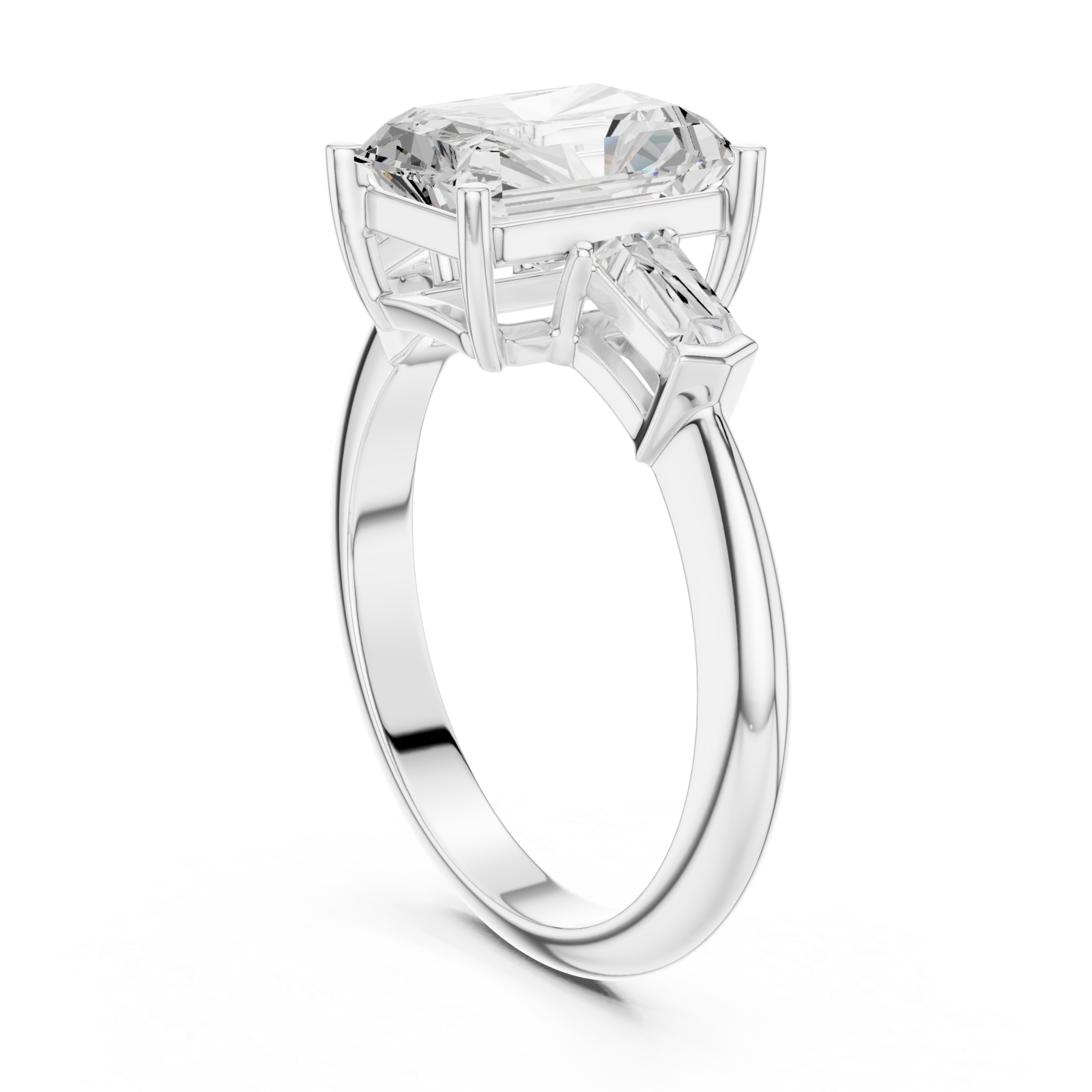  White Gold Verve Classic Artistry Engagement Ring Left View