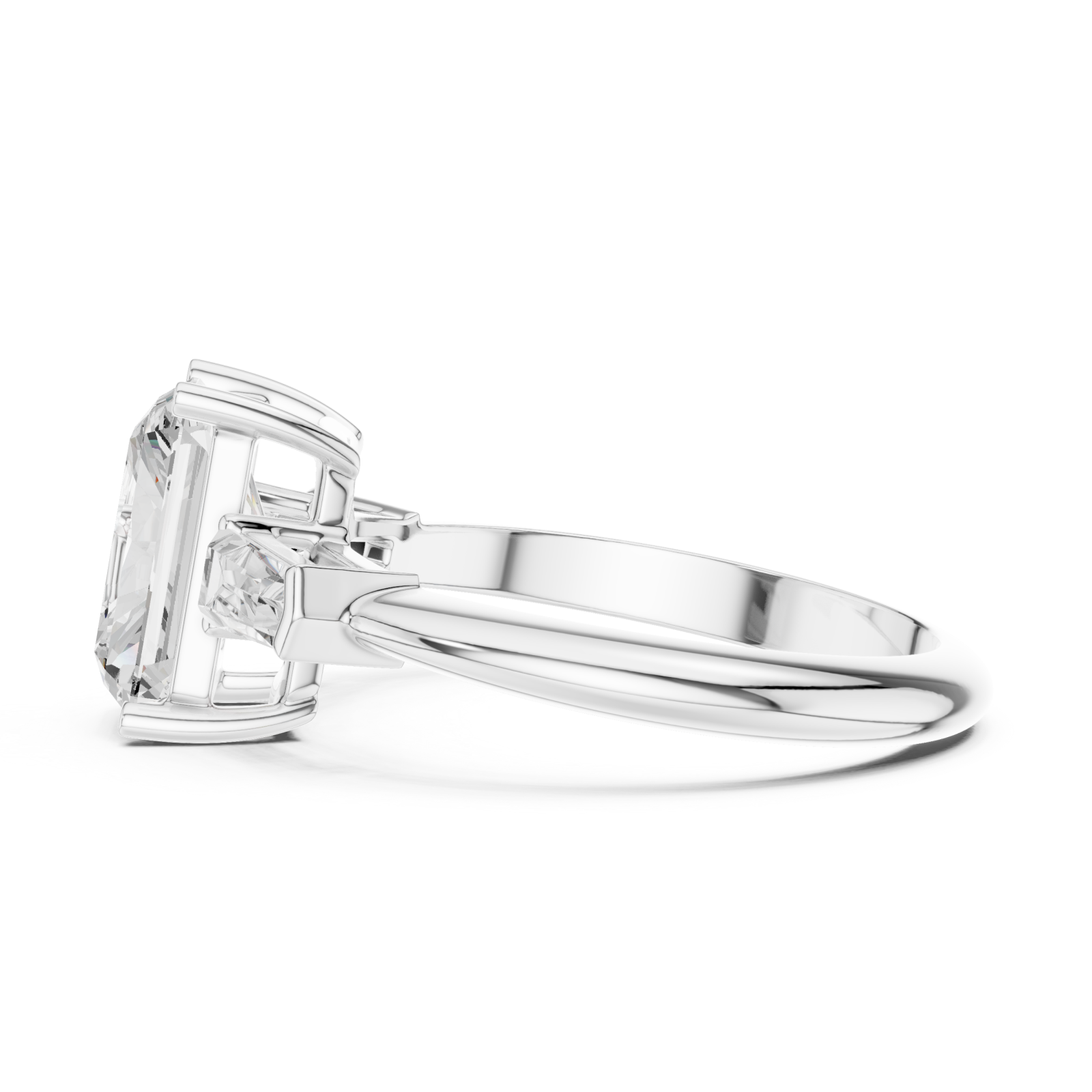  White Gold Verve Classic Artistry Engagement Ring Side View