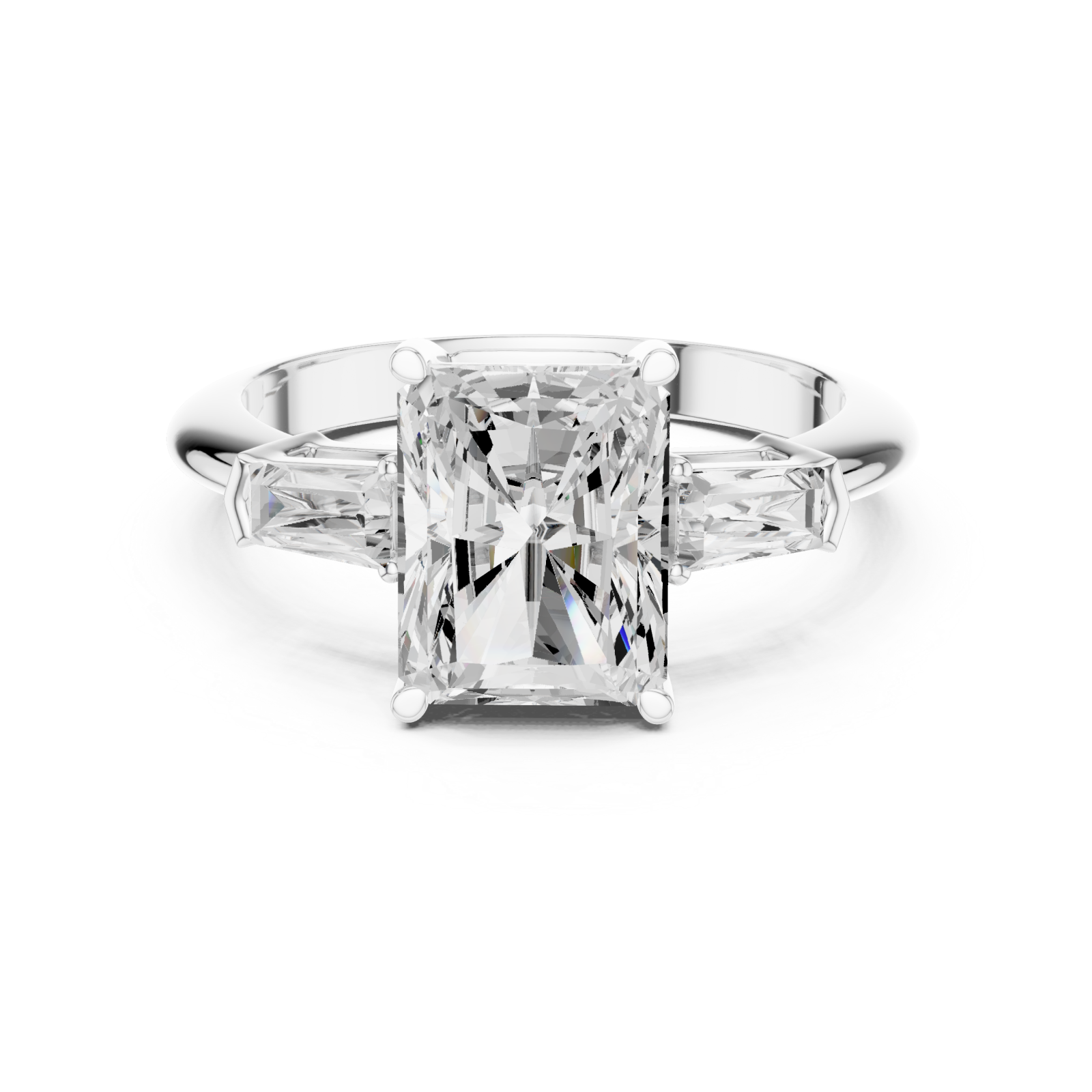  White Gold Verve Classic Artistry Engagement Ring Front View