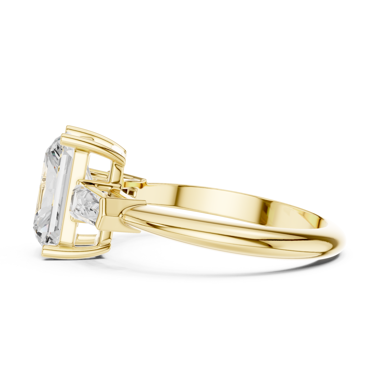  Gold Verve Classic Artistry Engagement Ring Side View
