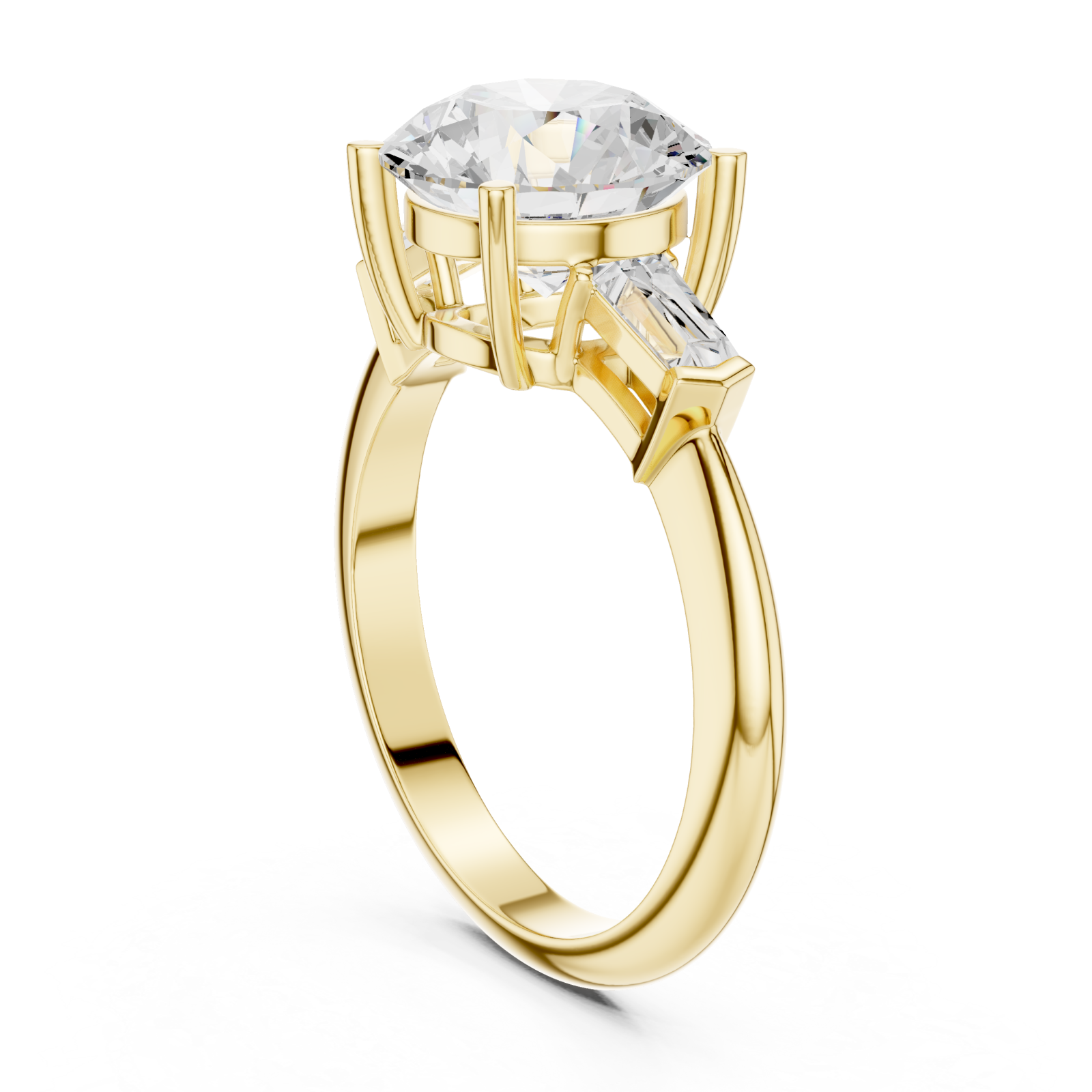  Gold Classic Radiance Trilogy Ring Left View