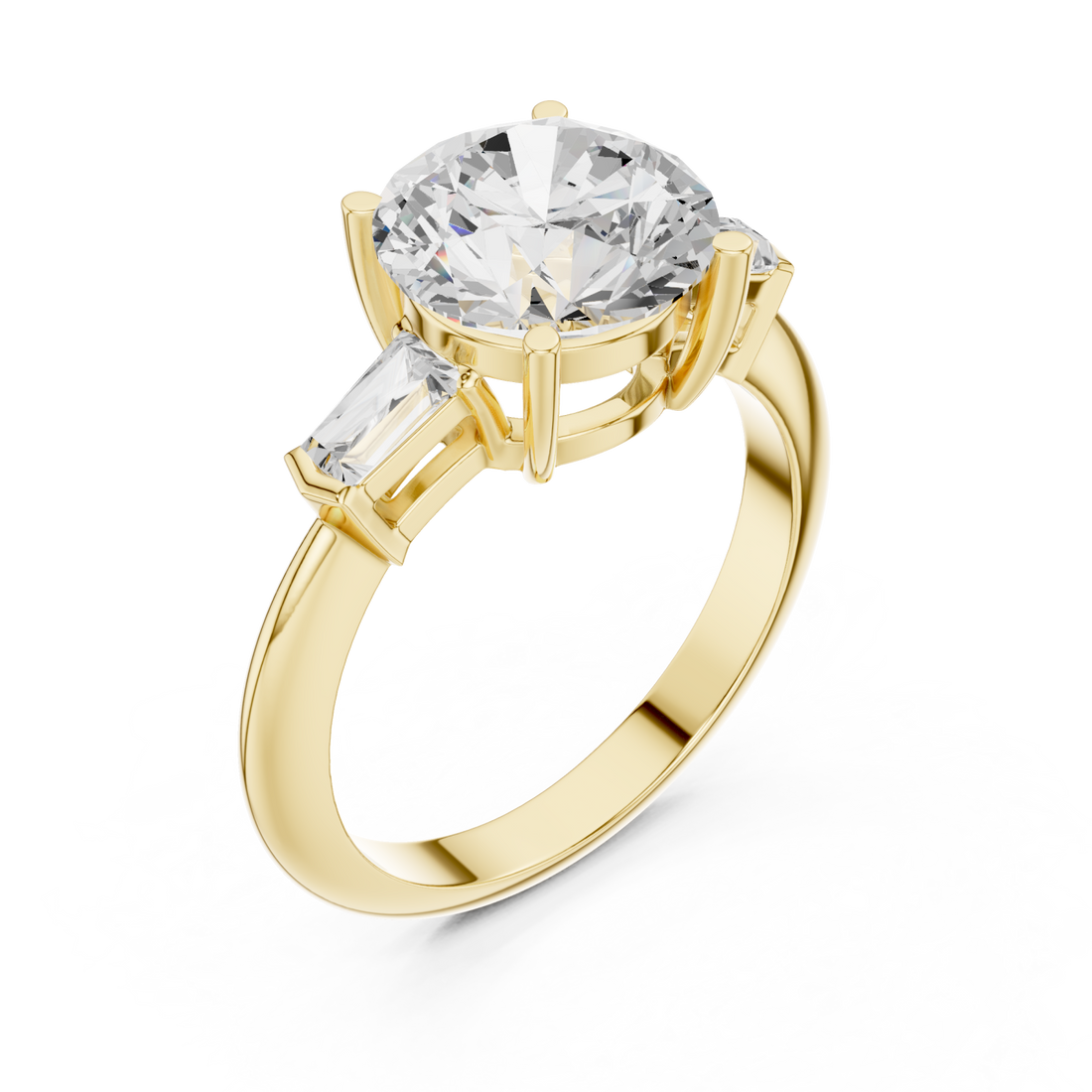 Gold Classic Radiance Trilogy Ring Right View