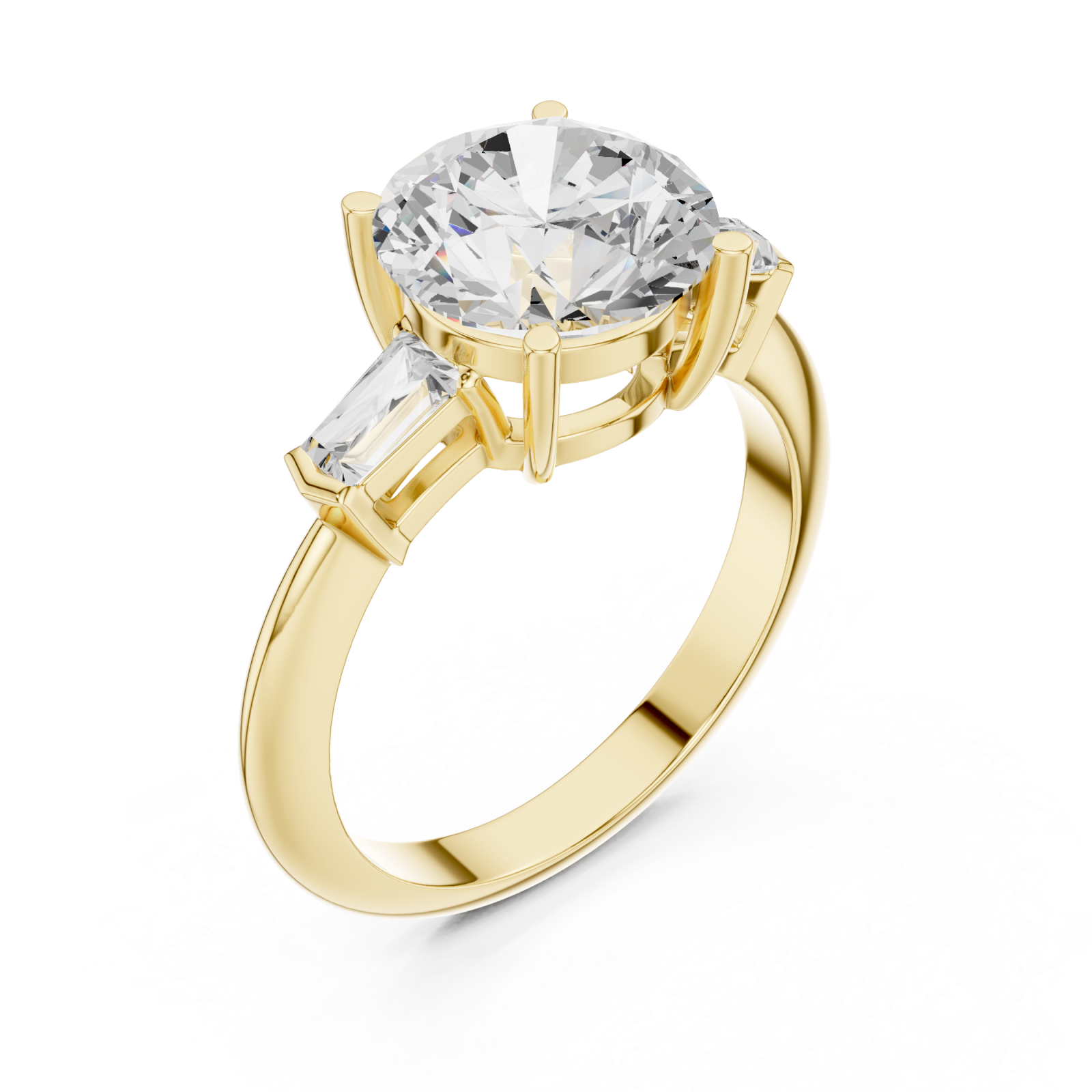 Gold Classic Radiance Trilogy Ring Right View