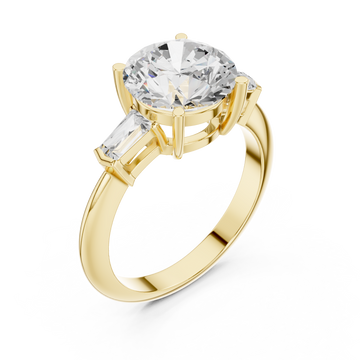 Gold Classic Radiance Trilogy Ring Right View
