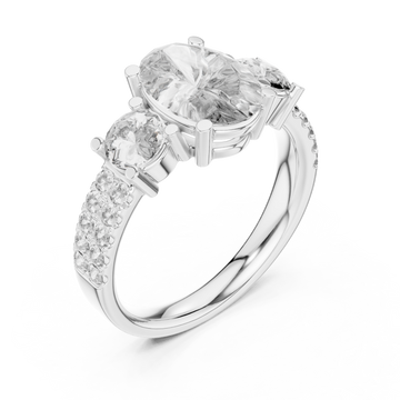  White Gold Cascading Embrace Modern Band Right View