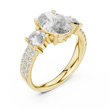 Gold Cascading Embrace Modern Band Right View