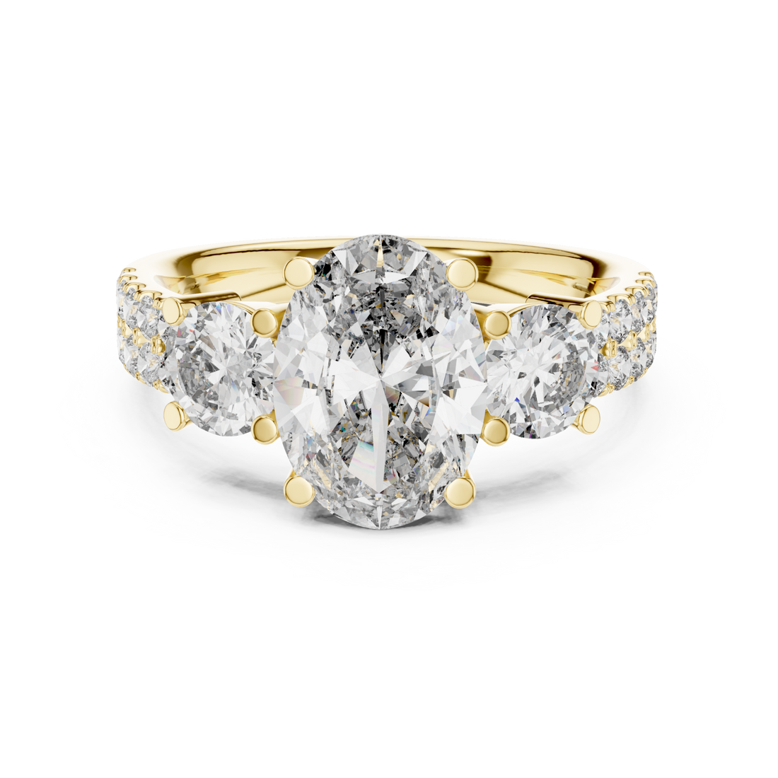Gold Cascading Embrace Modern Band Right View