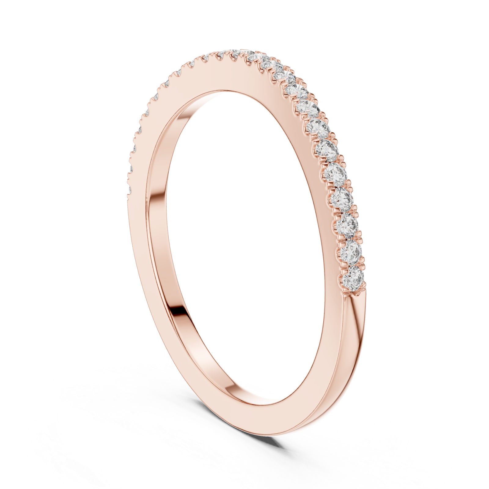  Rose Gold Pure Grace Eternity Sparkle Band Left View
