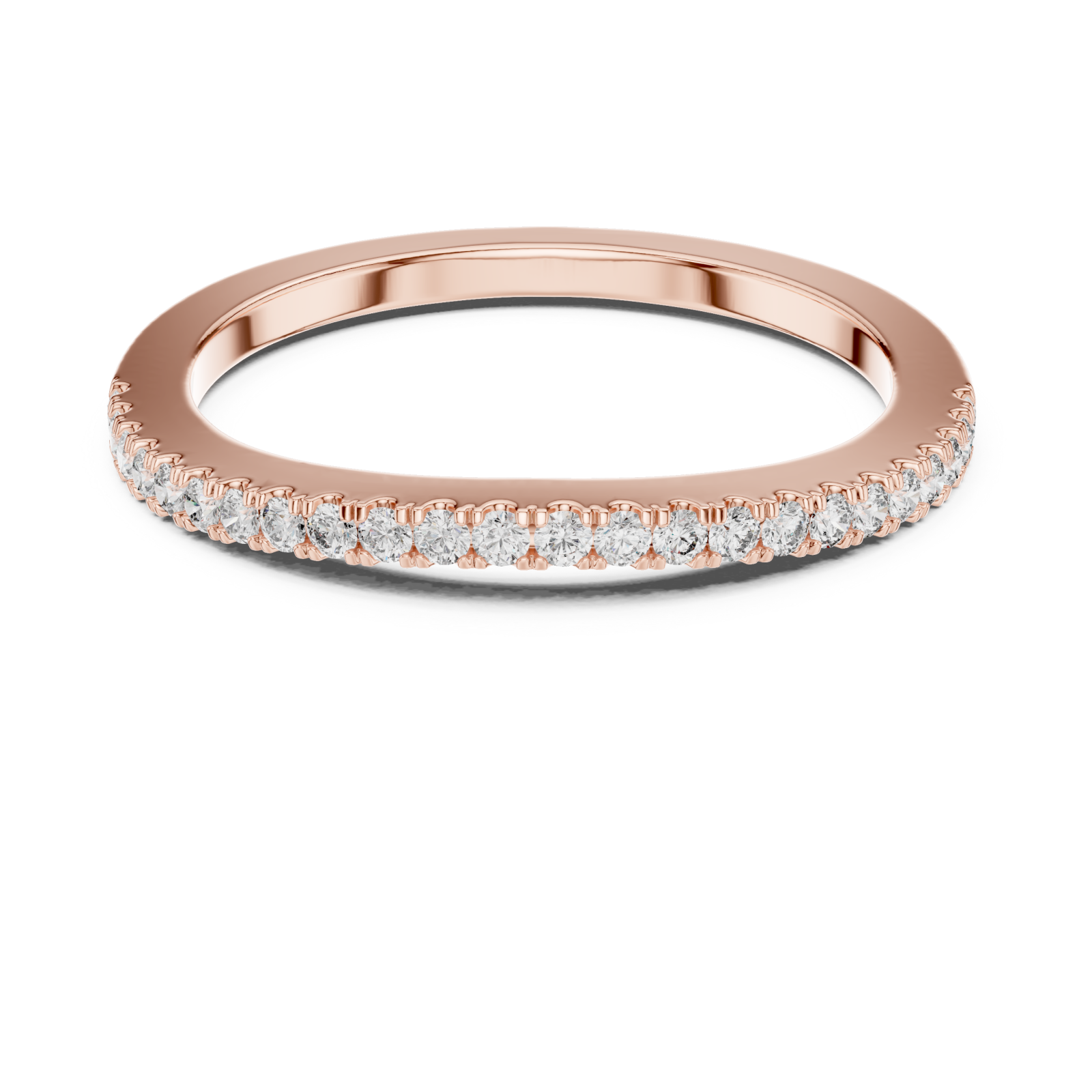  Rose Gold Pure Grace Eternity Sparkle Band Front View