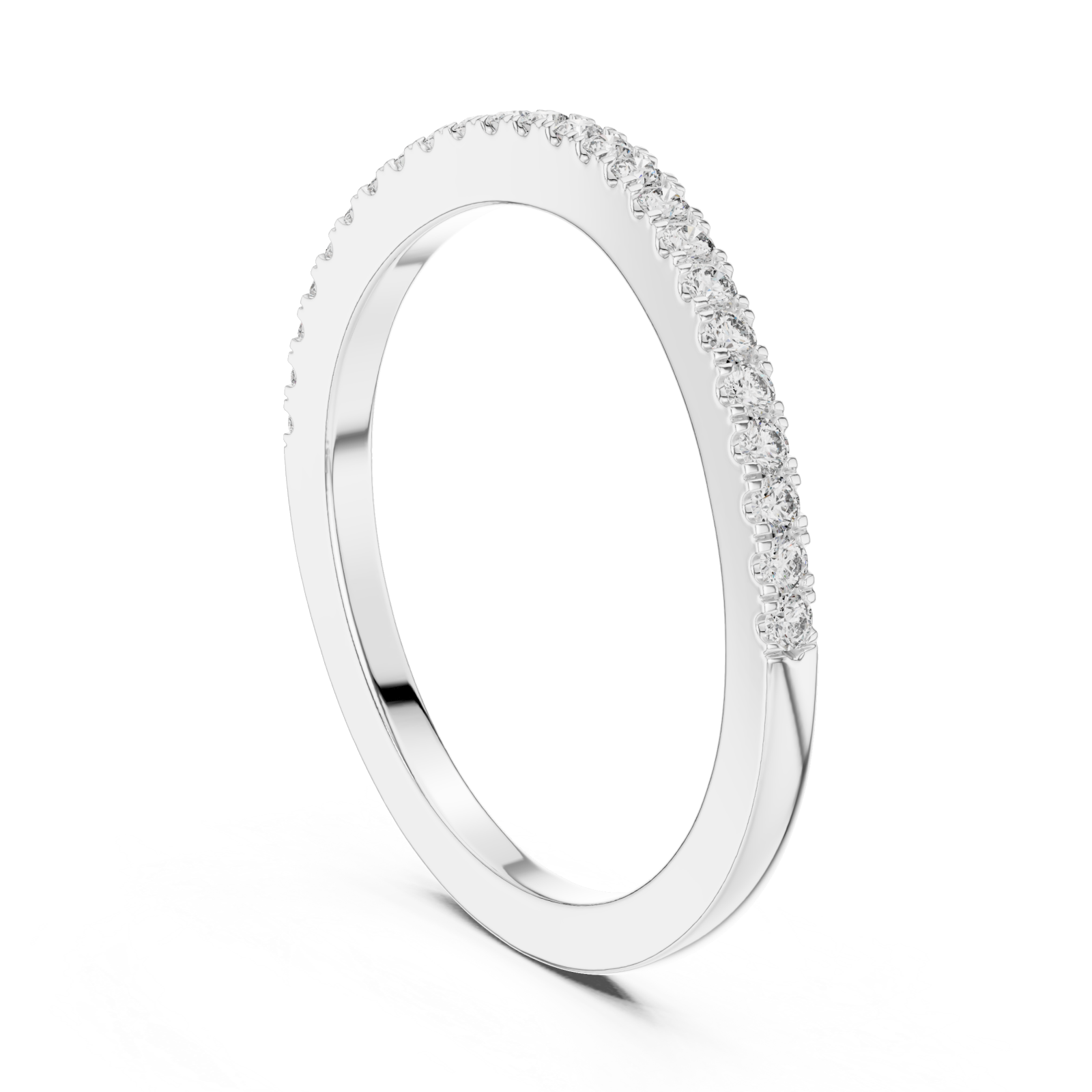  White Gold Pure Grace Eternity Sparkle Band Left View