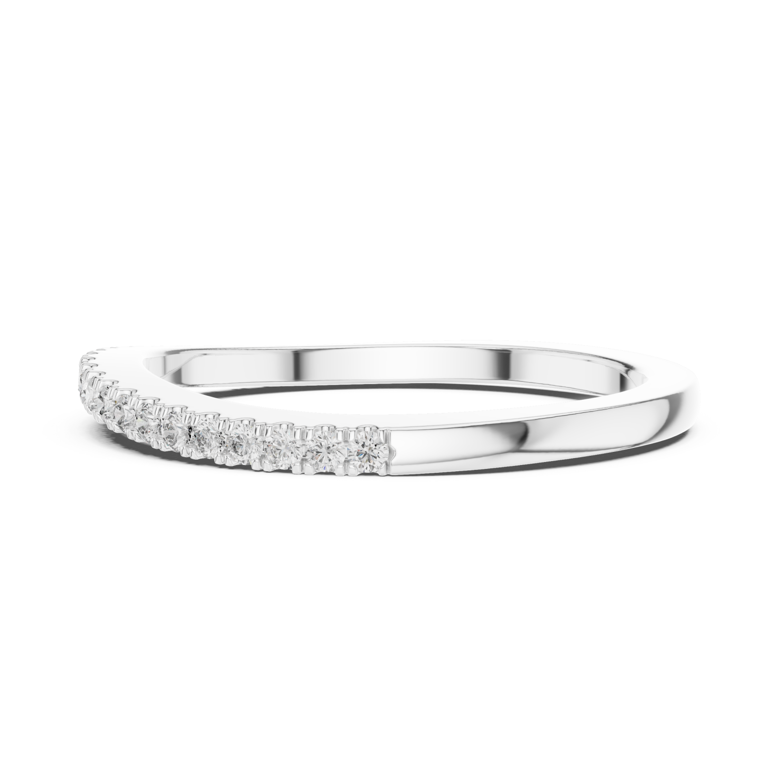  White Gold Pure Grace Eternity Sparkle Band Side View