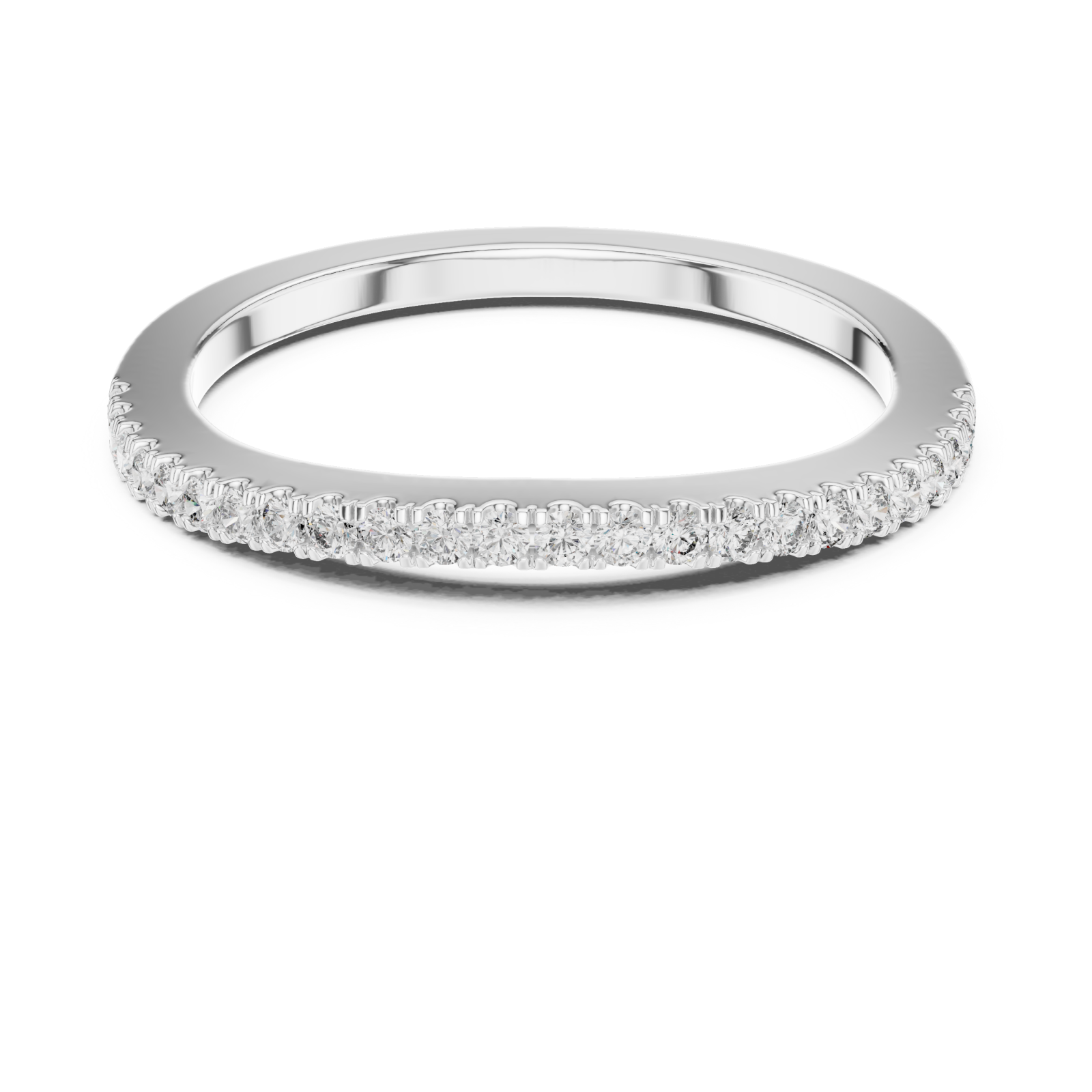  White Gold Pure Grace Eternity Sparkle Band Front View