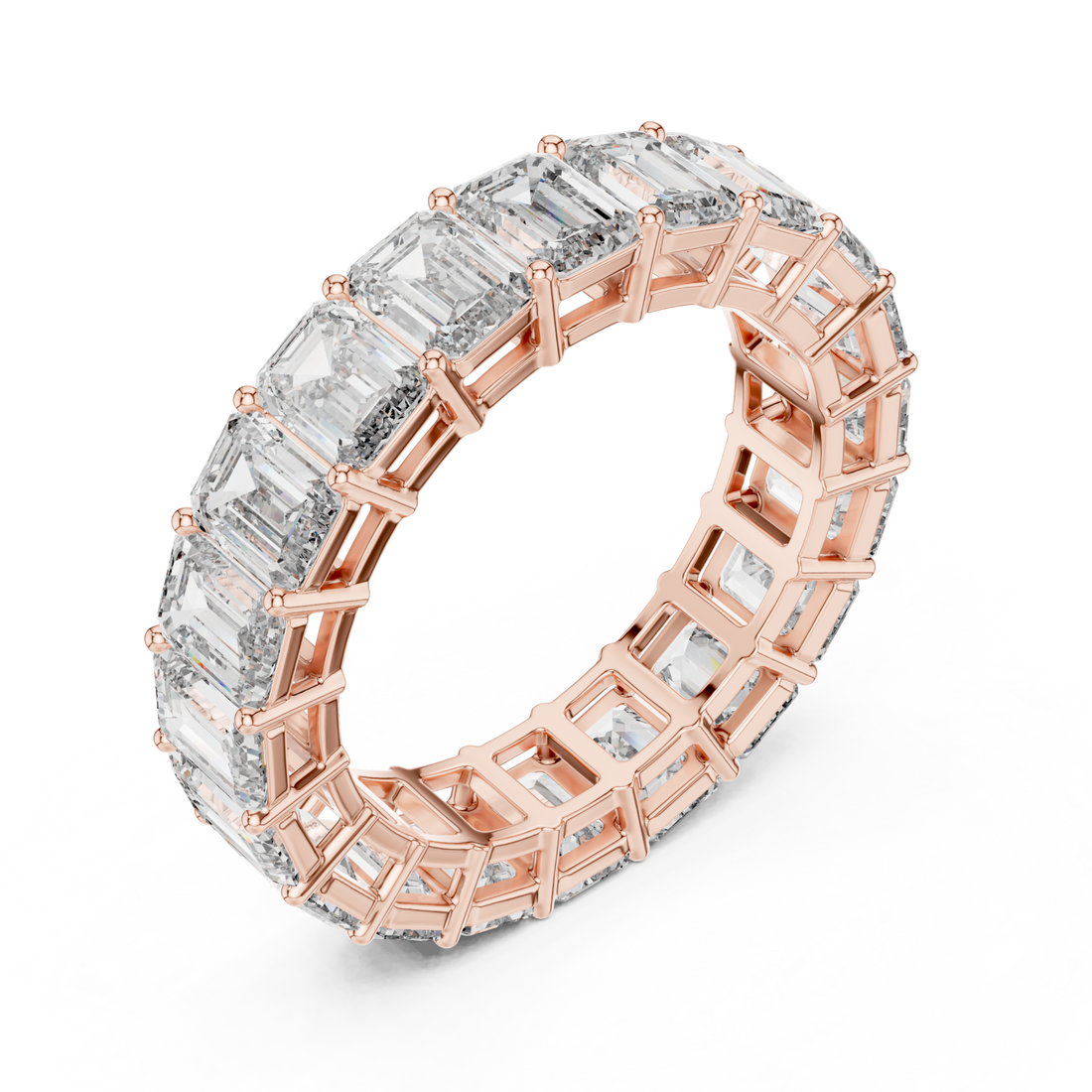  Rose Gold Majestic Cascade Allure Anniversary Band Right View