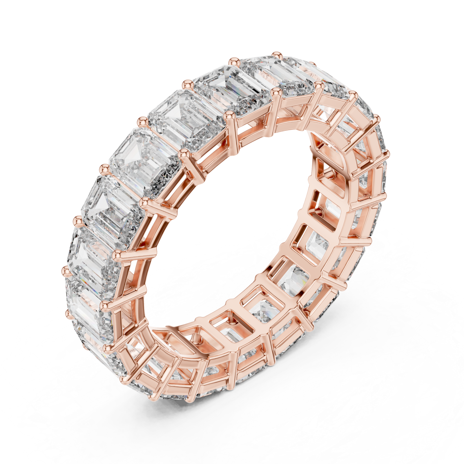  Rose Gold Majestic Cascade Allure Anniversary Band Right View
