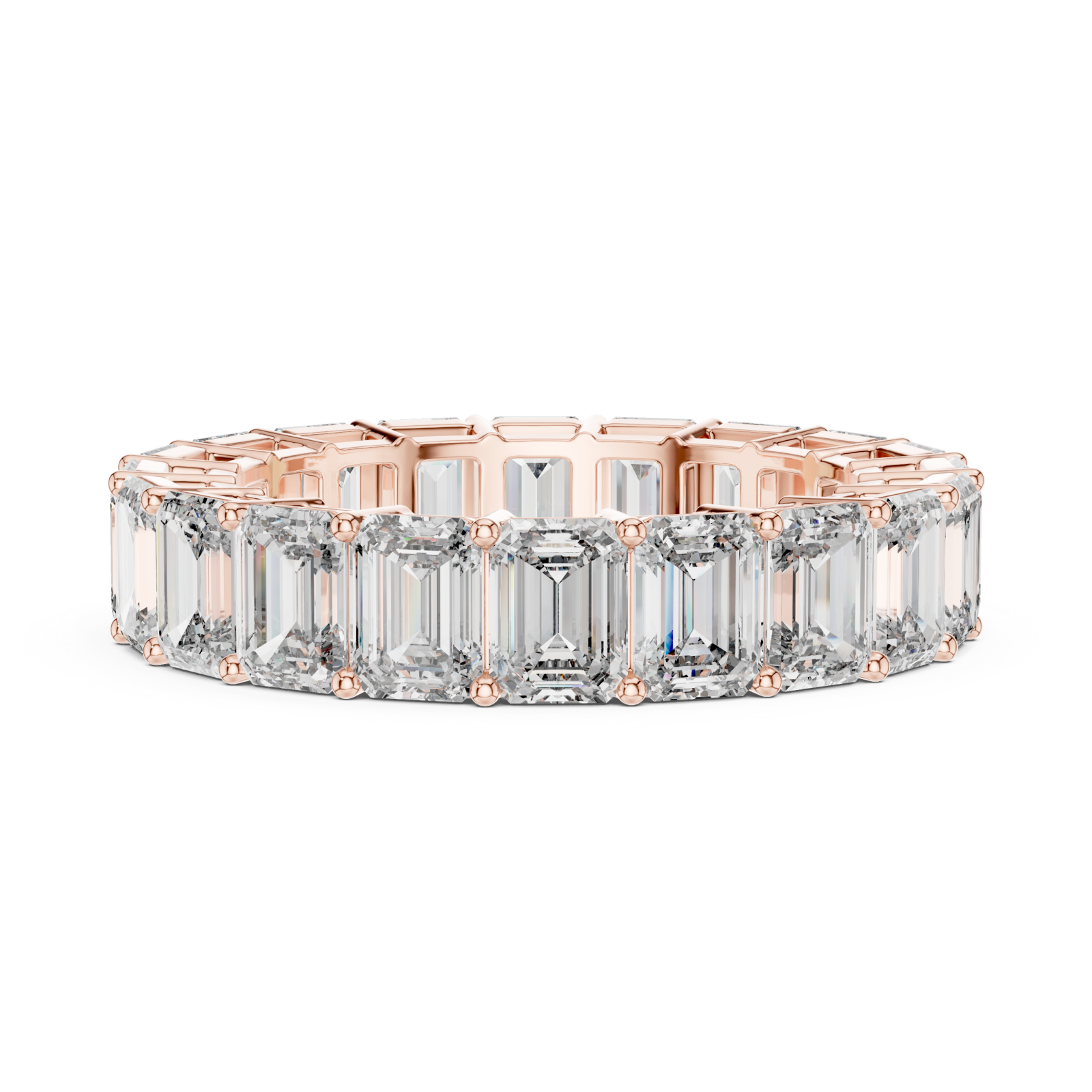  Rose Gold Majestic Cascade Allure Anniversary Band Side View